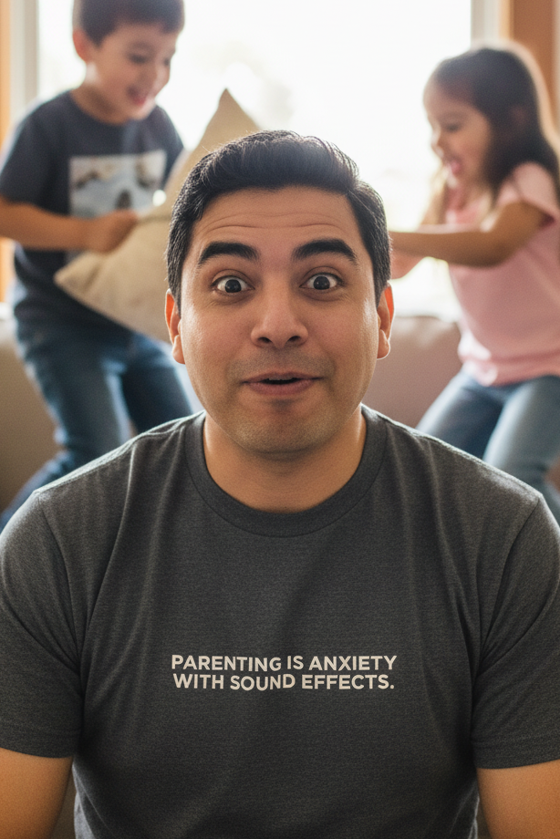 PARENTING IS ANXIETY WITH SOUND EFFECTS.