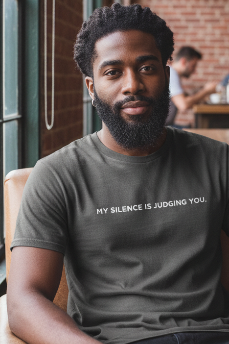 MY SILENCE IS JUDGING YOU.